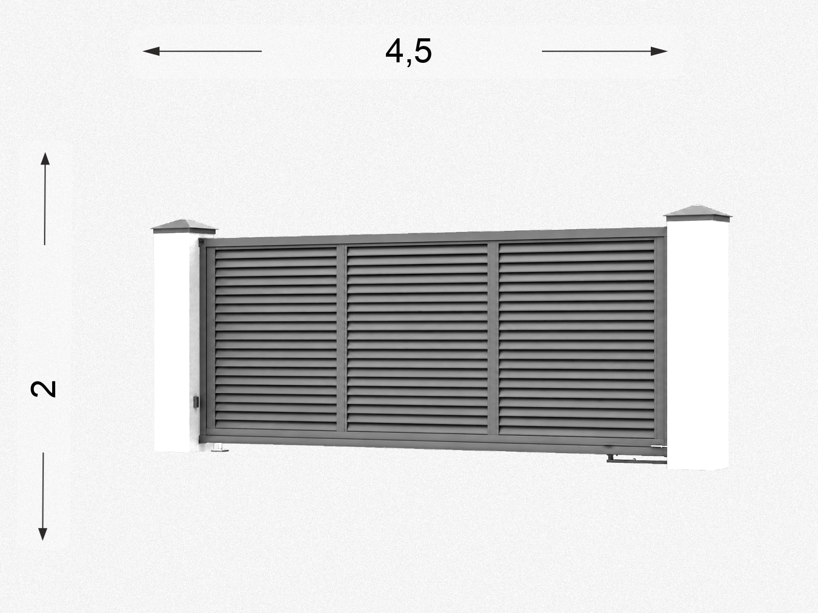 Откатные ворота жалюзи 4500×2000 мм